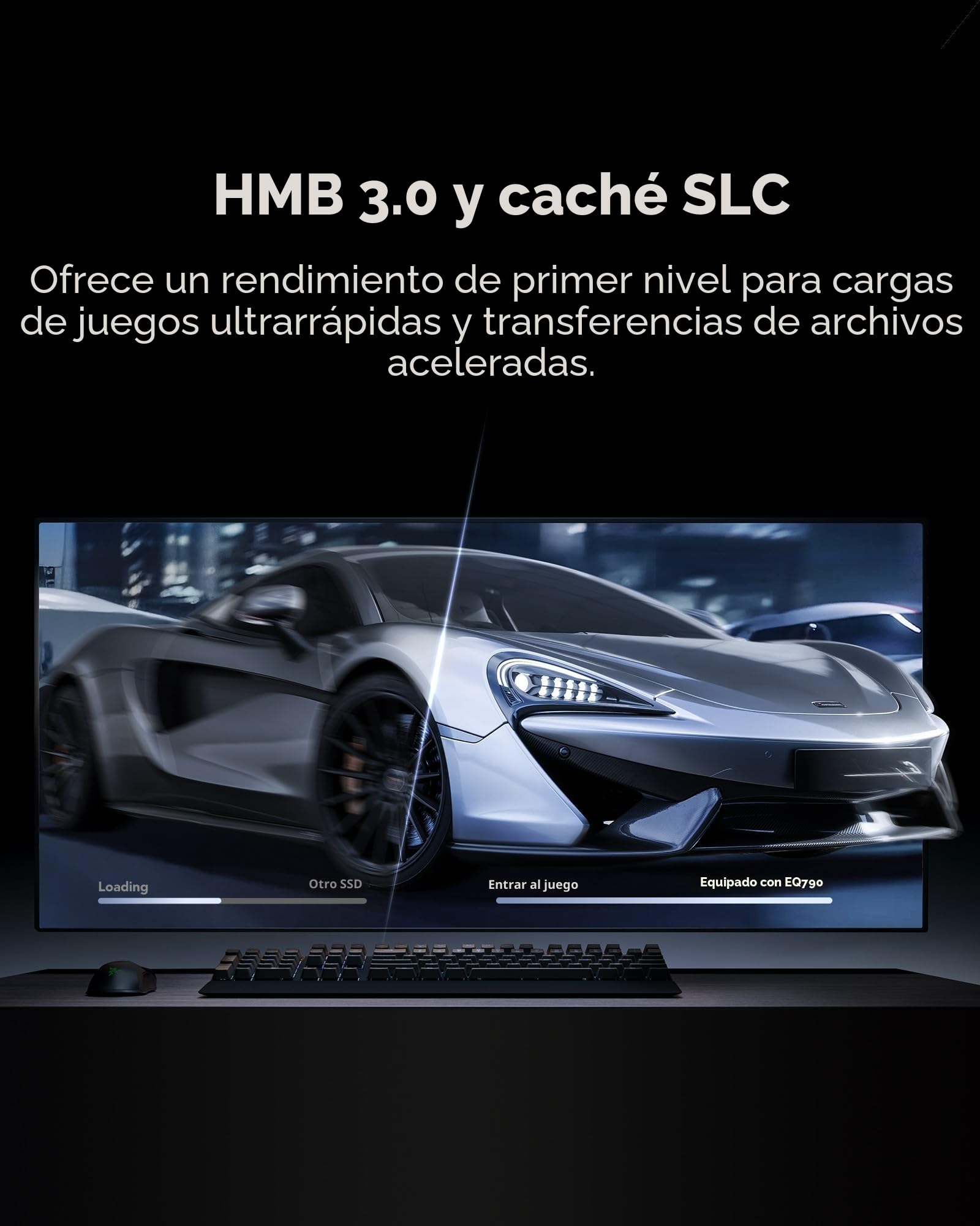 Lexar EQ790 1TB SSD M.2 2280 PCIe Gen4x4 NVMe 1.4 SSD Interno, Velocidad hasta 7000 MB/s, para Cargas de Trabajo Intensivas y Juegos de PC PS5, Unidad de Estado Sólido Interna de Alto Rendimiento