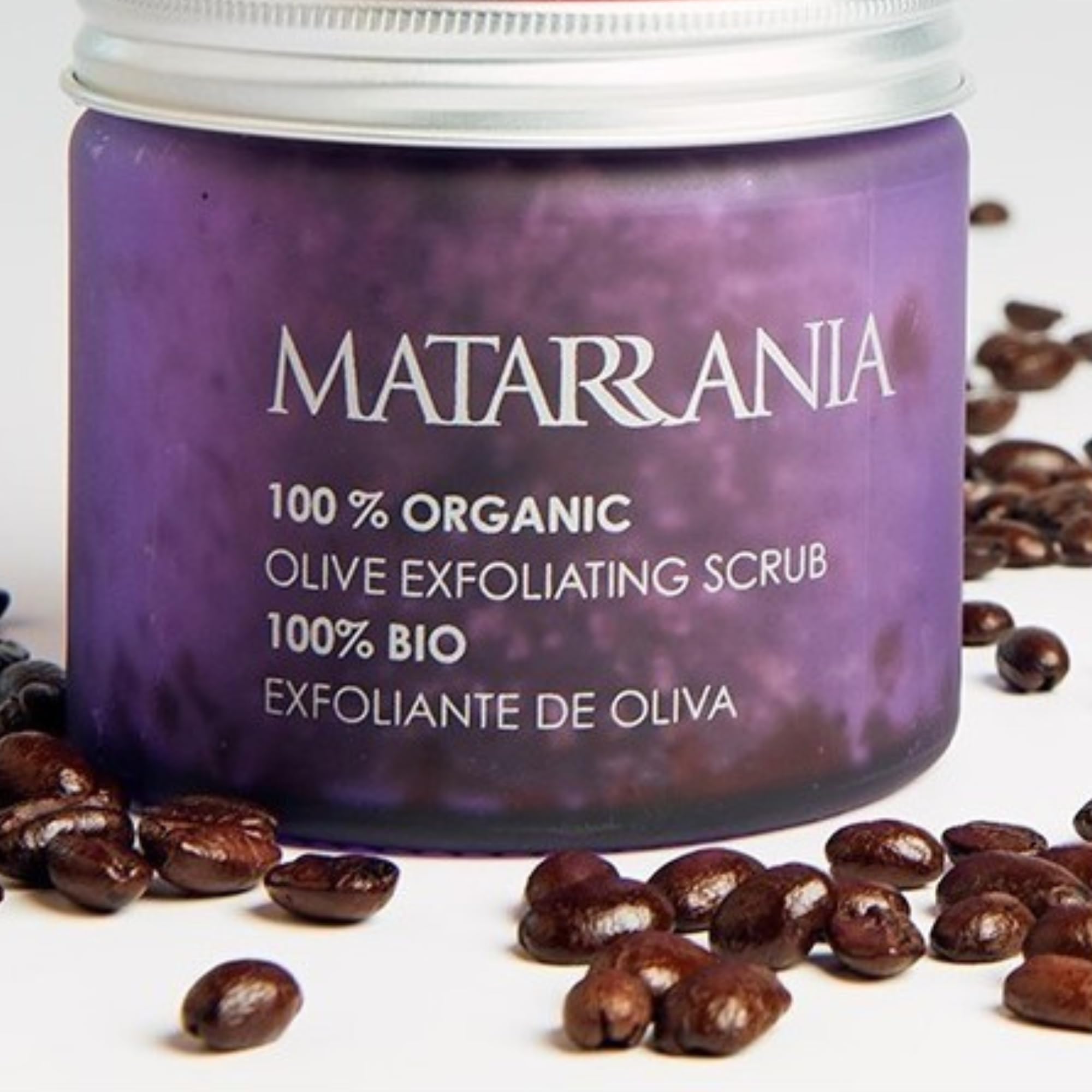 MATARRANIA Exfoliante Purificante y Nutritivo Facial y Corporal 100% BIO, Body Scrub con Azúcar, Café, Menta y Eucalipto, Peeling Suave Renovador que Elimina Células Muertas, Revitaliza y No Reseca