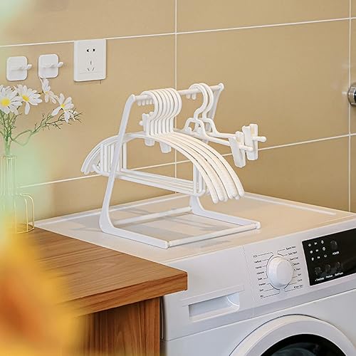 Miniatura 8 de Ankexin Organizador de percha para armario, lavandería, ropa para colgar ropa, apilador, soporte para colgar ropa para adultos o niños