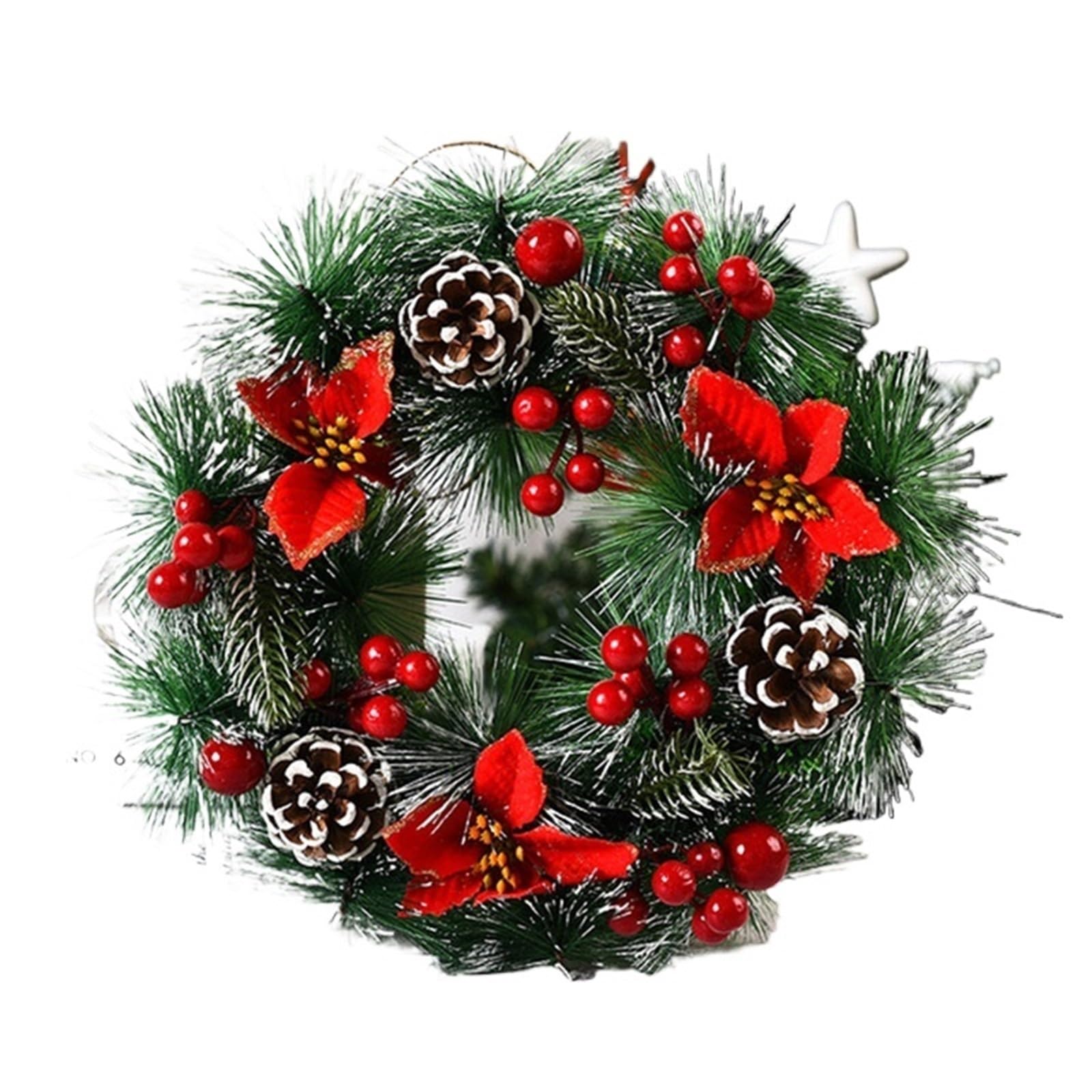 Wreaths Wreath For Front Door Gold Window Wall Decorations Garland Ornament Guirnalda Navidad(STYLE 3)