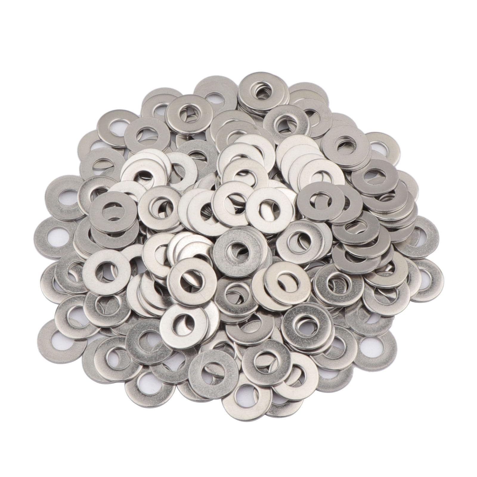 AOKOLL 200pcs #10 x 1/2'' Washers 304 Stainless Steel Flat Washers Universal Metal Washers