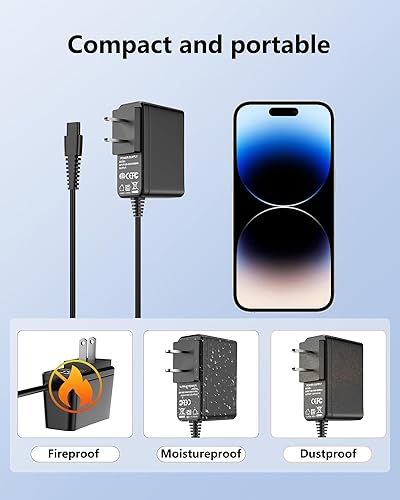 Miniatura 6 de Cargador para el borrador de pelo de mascotas Bissell, cable de carga para aspiradora de mano inalámbrica Bissell 2390A 2390 23903 2284W 2284,