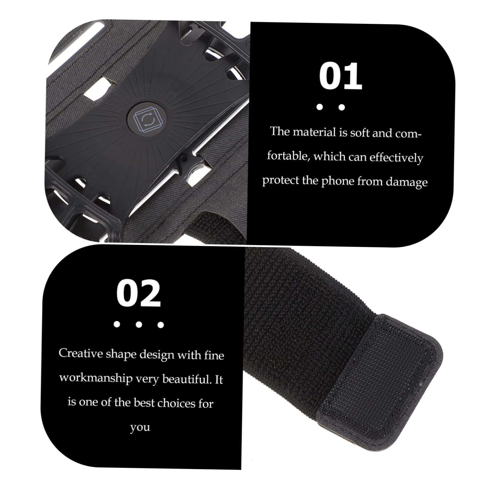 OSALADI 2pezzi Phone Arm Band Per Sport Cintura Da Polso Per Corsa e Attività Outdoor Supporto Per Smartphone e Cellulare Design Semplice e Resistente