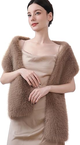 Miniatura 68 de Dikoaina Bufanda de piel sintética de invierno para mujer Blanco