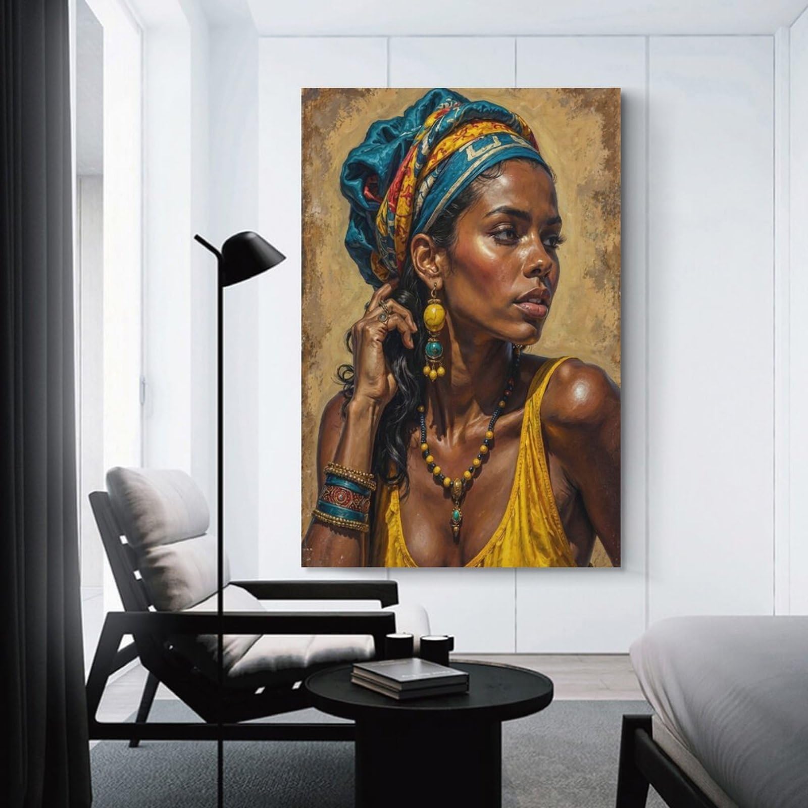 Puzzle pour Adultes 2000 pièces, Portrait de Femme avec Affiche, pièces Parfaitement imbriquées Lettres au Dos, Cadeau pour Personnes âgées 70x100cm