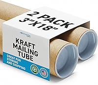 Vista 9 de MagicWater Supply Tubo de correo – 3 x 18 pulgadas – Kraft – Paquete de 4 – para envío y almacenamiento de carteles, artes, manualidades y documentos