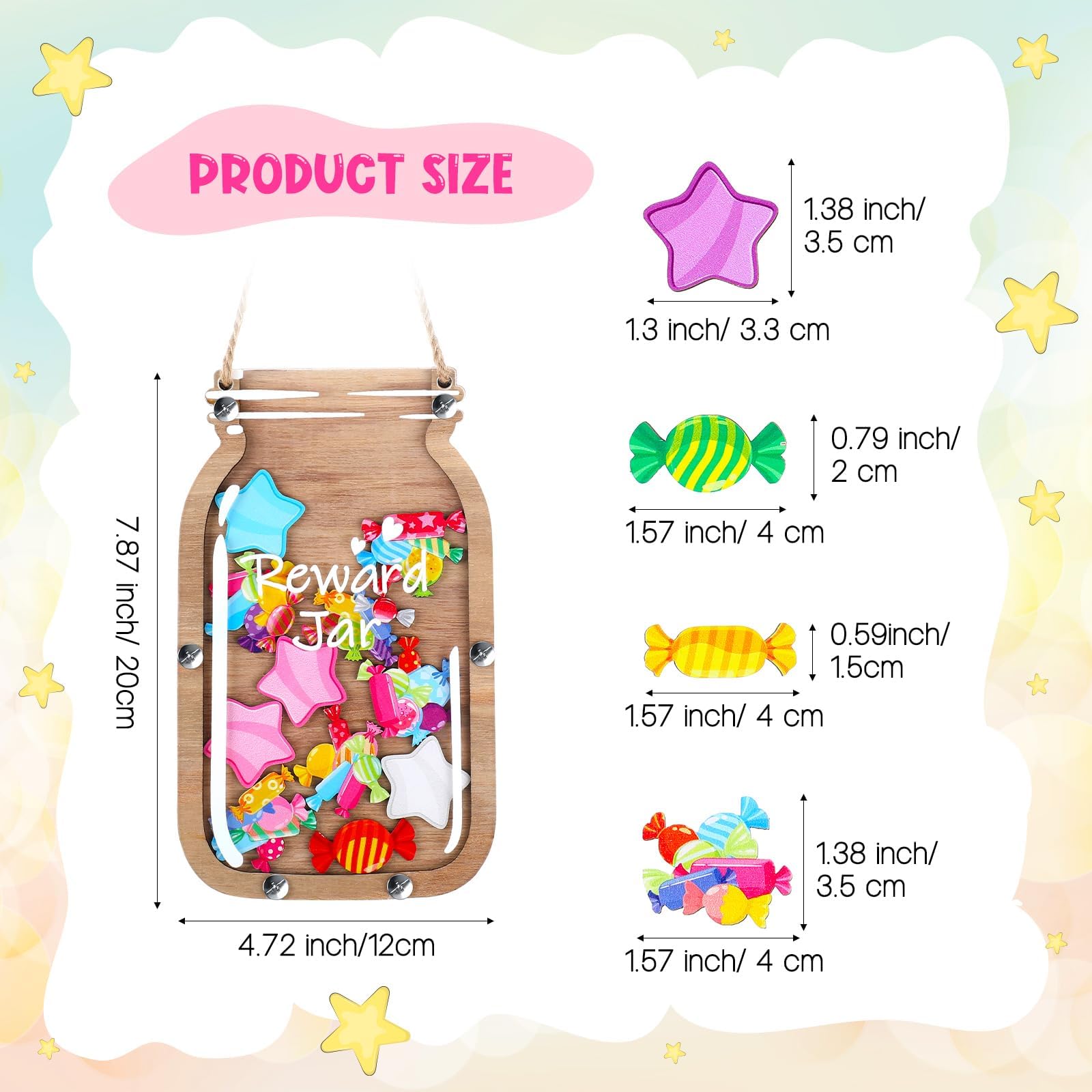 Bocal À Récompenses Scolaire - Pot étoile Récompense Pour Bon