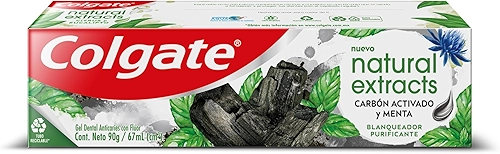 Colgate Creme Dental Natural Extracts Carvão Ativado e menta 90g