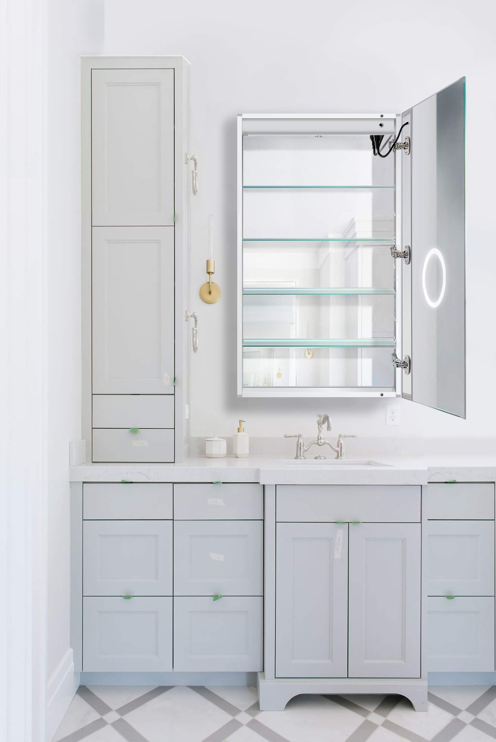 Krugg LED Medicine 24 Inch x 42 Inch Recessed or Surface