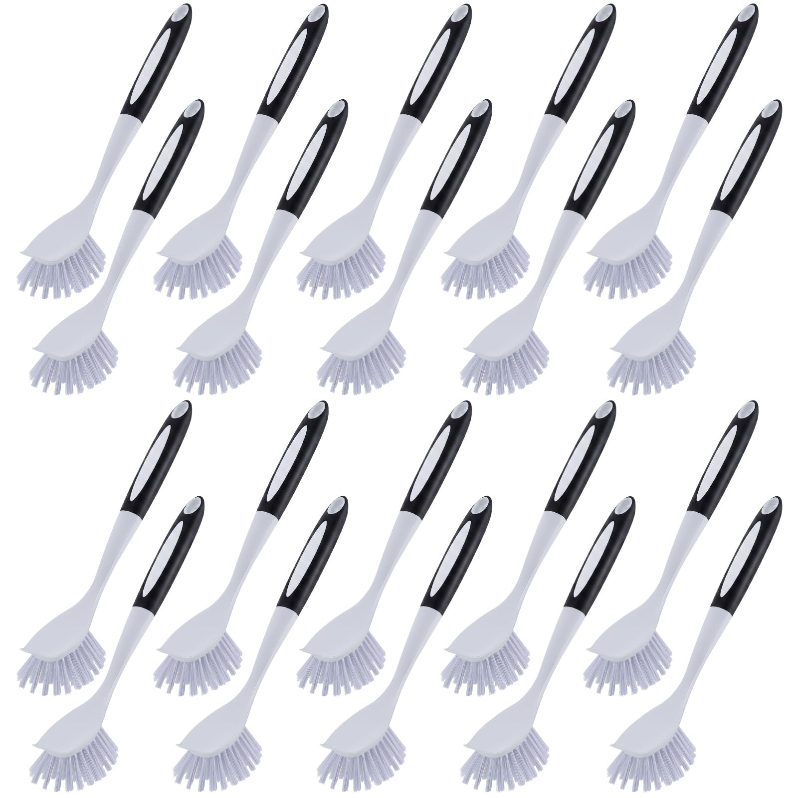 Hsei 20 Pcs Kitchen Scrub Dish Brush Bulk, Black