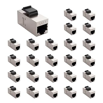 Cat7 Shielded Keystone Coupler 25 Pack Ethernet Keystone Coupler