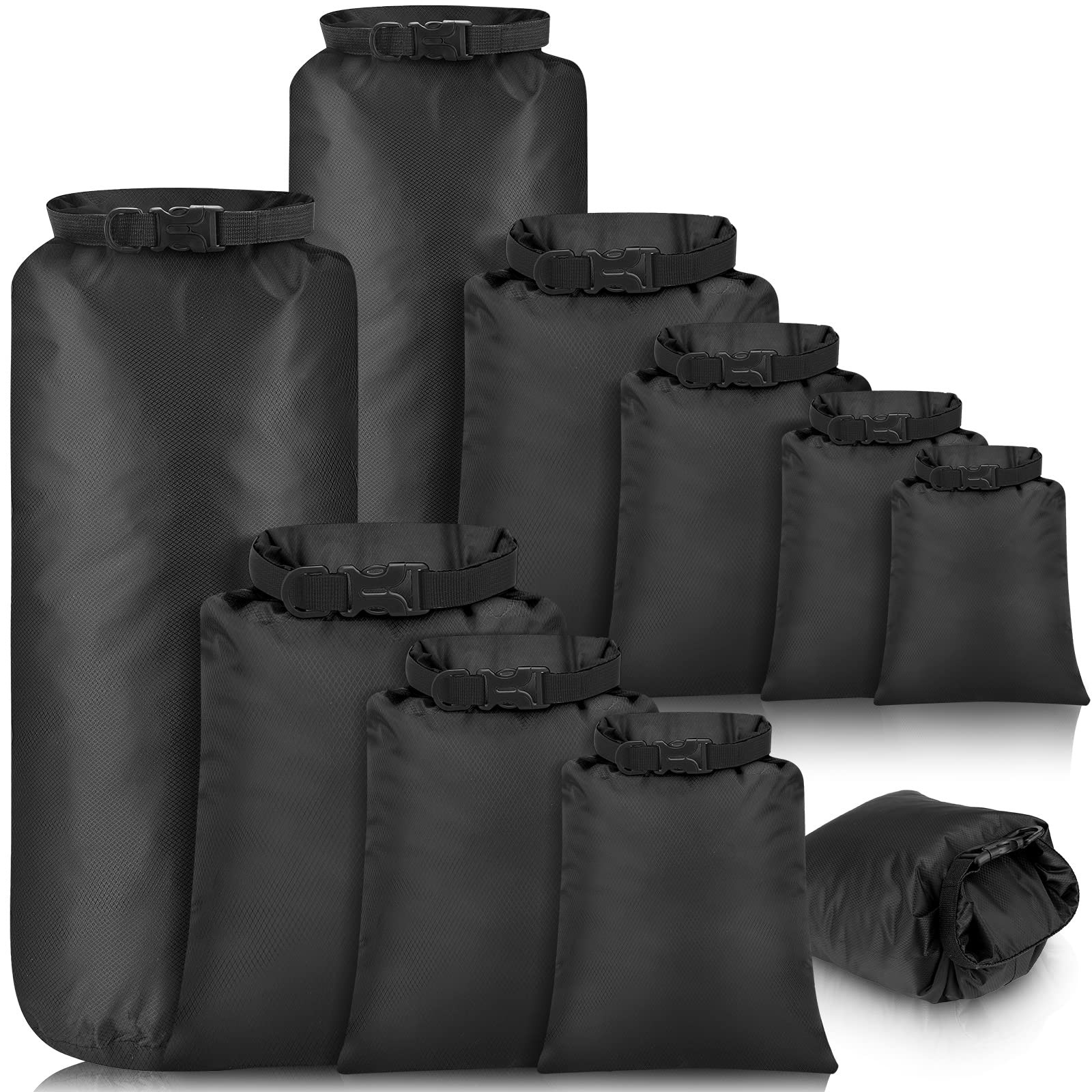 Riakrum 10 Pcs Ultralight Waterproof Dry Bag Lightweight Airtight