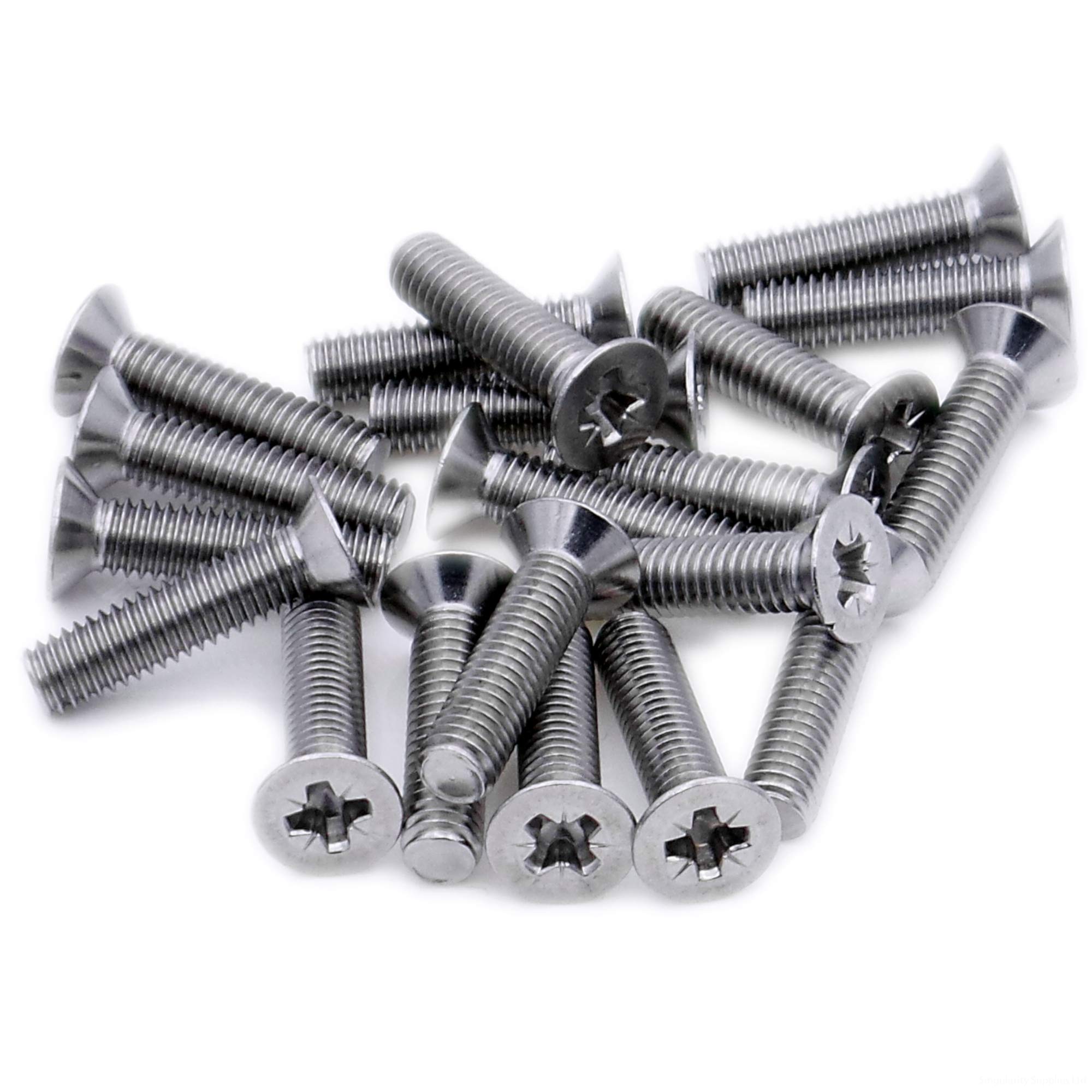 Singularity Supplies M2.5 (2.5Mm X 6Mm) Pozi Countersunk Machine Screw (Bolt) - Stainless Steel (A2) (Pack Of 20)