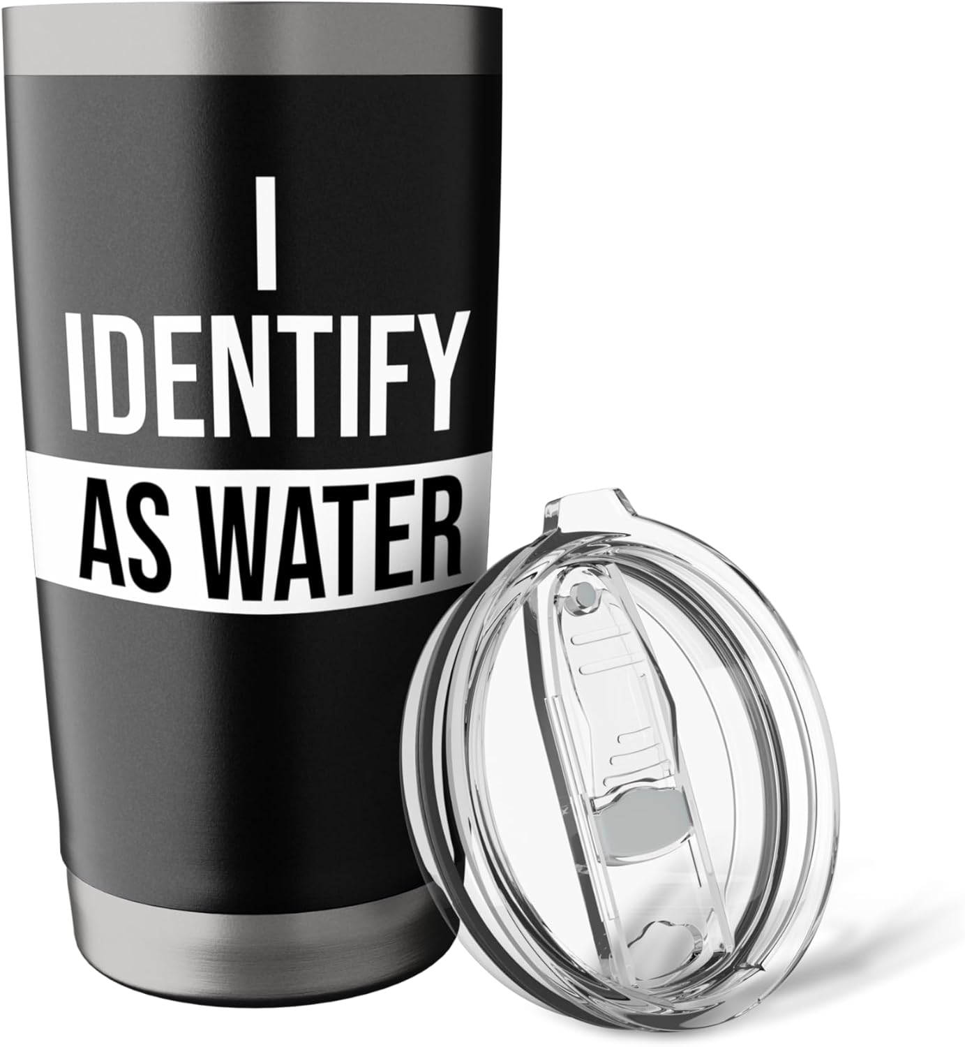 I Identify as Water Coffee Lovers Women I Identify as Water Stainless Steel Insulated Tumbler - Image 5