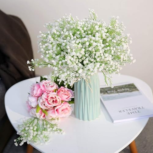 Vista 112 de Decoración de plantas artificiales de diente de león, flores de plástico falsas, arbustos, hierba para interiores y exteriores, hogar, jardín, boda