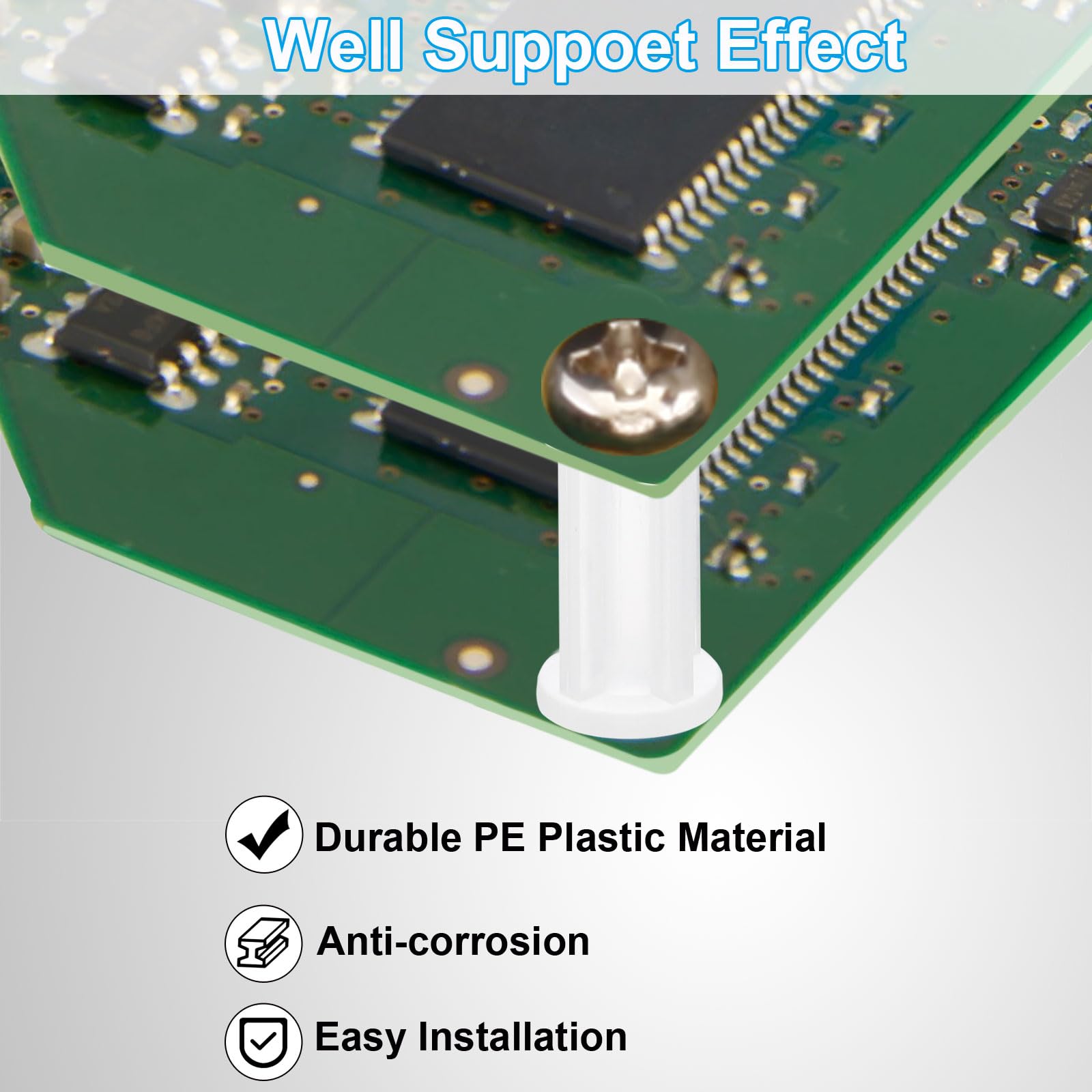 PATIKIL PCB Support Spacer, 200Pack 50mm/2″ Supporting Height Column ...