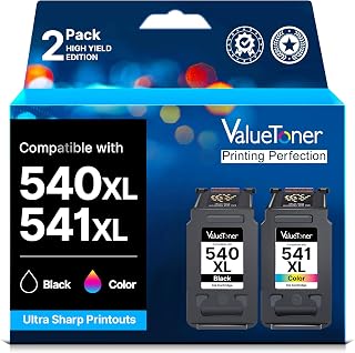 Valuetoner 540 541 Printer Cartridges Remanufactured for Canon Printer Cartridges 540 541 XL PG-540XL CL-541XL for Canon P...