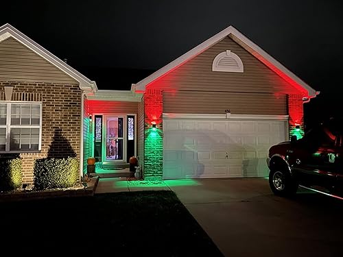 Miniatura 7 de Luminaria exterior del atardecer al amanecer, aplique de pared para exteriores, luces de pared para exteriores, lámparas rojas, verdes y azules