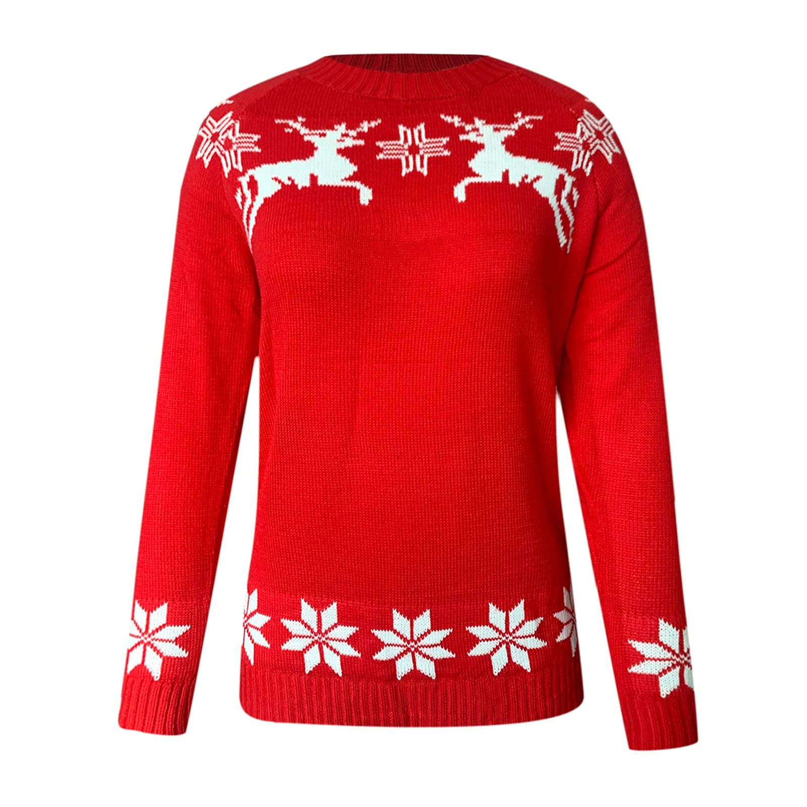 Weihnachtspullover Damen - Rudolph Rentier Design Mit 3D Druck