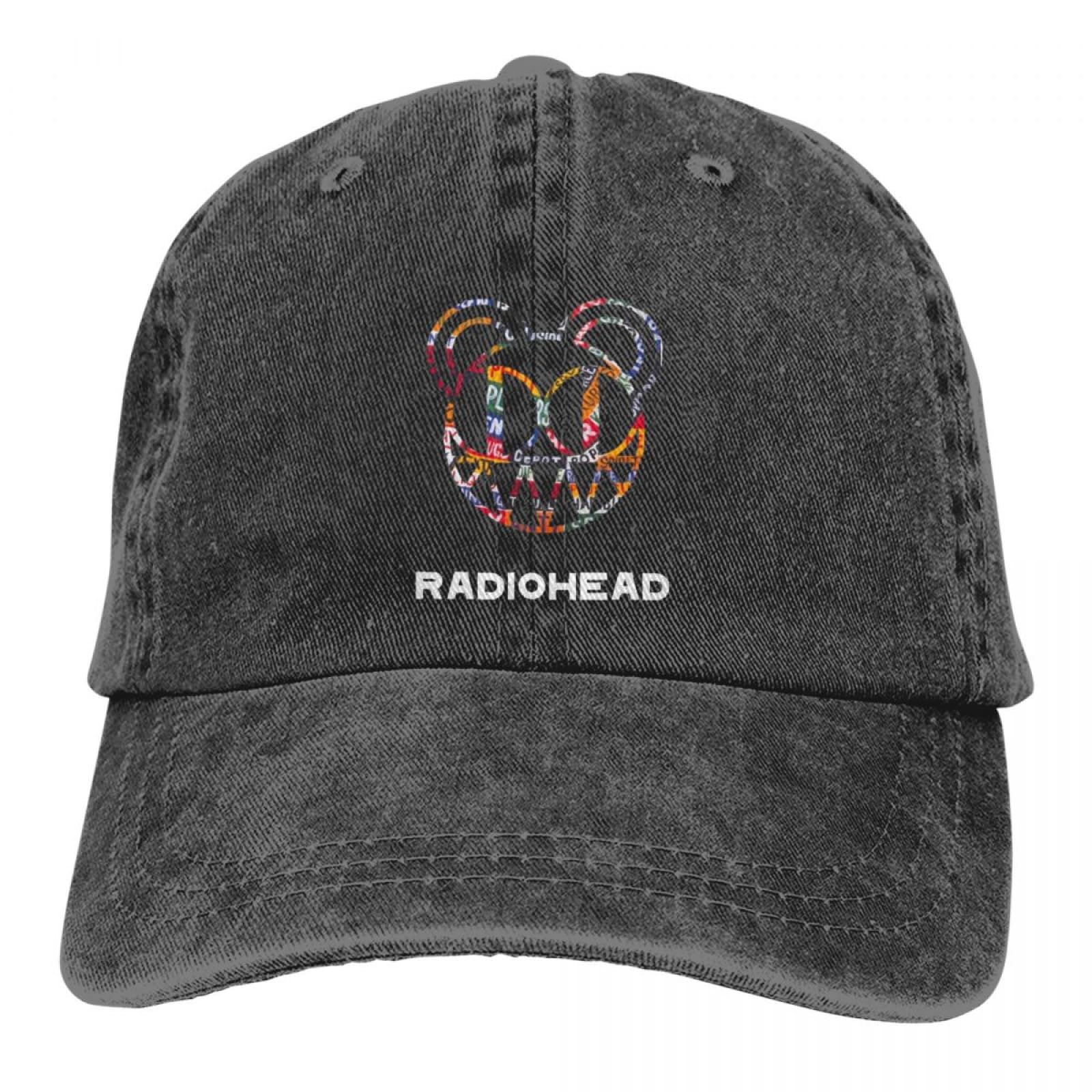 DYHVVDHat Fashion Hip Hop Radiohead Unisex Style Baseball Cap Distressed Washed Cap Retro Outdoor Running Golf Gift Snapback Cap Birthday Gift