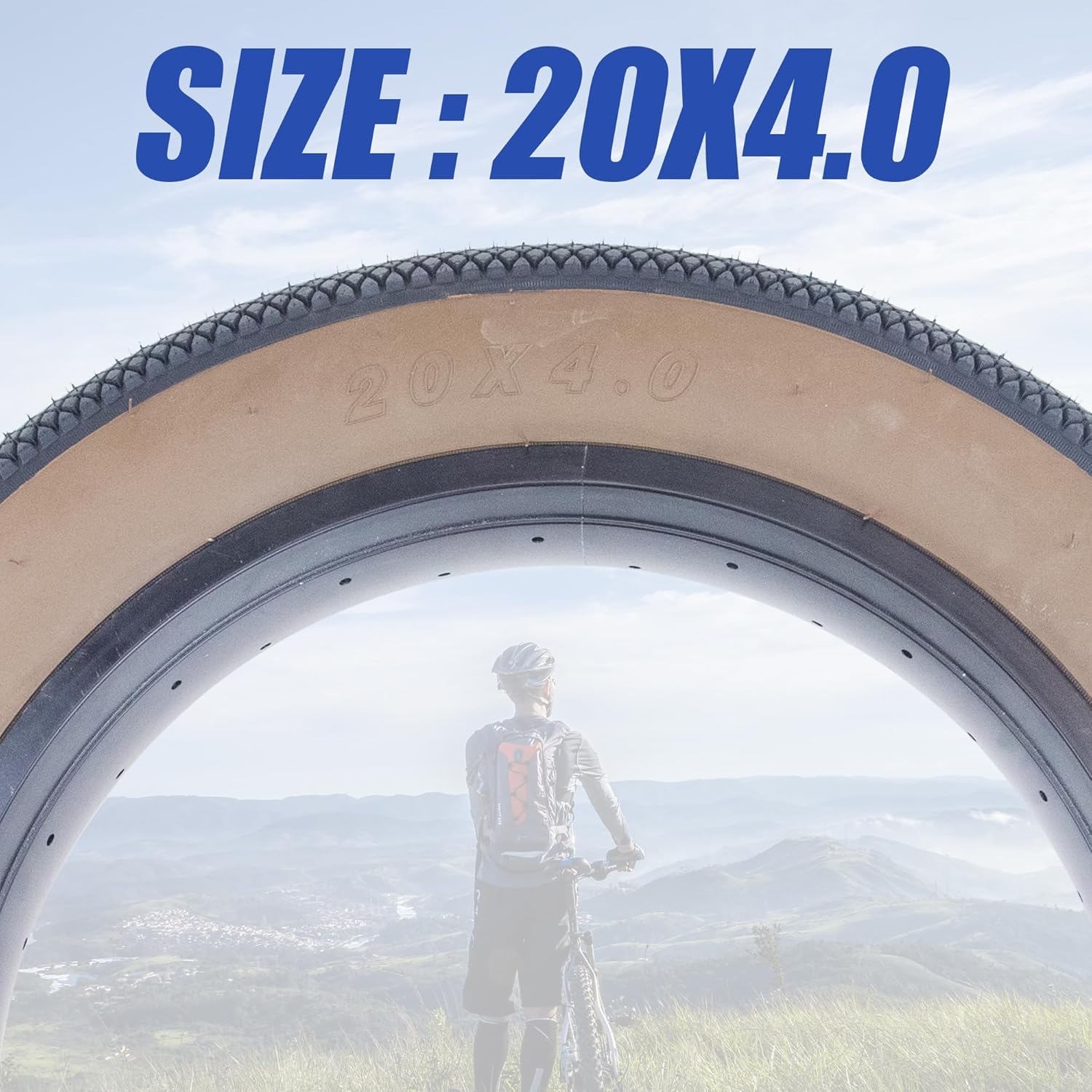 ZUKKA Conjunto de 2 pneus para Bicicleta de 20 x 4,0 polegadas, 26 x 4,0 polegadas, para Bicicleta de montanha, Lama, sujidade, Offroad, pneus de Neve