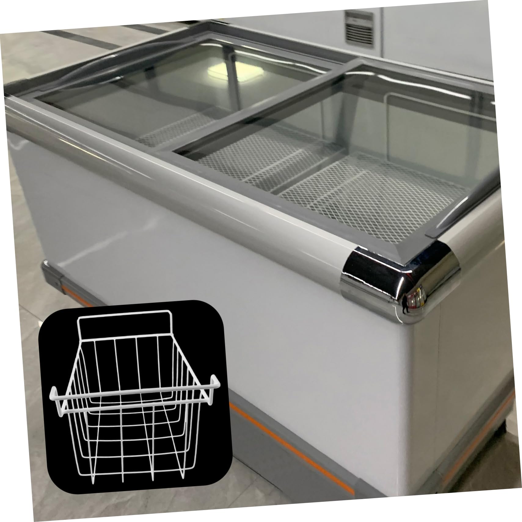 Cabilock Cesta Colgante Hierro Blanco de Alambre para Congelador Horizontal | Acceso Rápido y Limpieza Sencilla, Ajuste, Optimiza el Espacio en Cocina