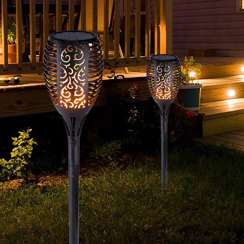 Usper Solar-Taschenlampe mit flackernden, tanzenden Solarleuchten, Flamme, Außenbereich, Garten, 8 Stück, olar-Landschaftslichter für den Außenbereich, wasserdicht, für Weg, Veranda, Hof, Halloween,
