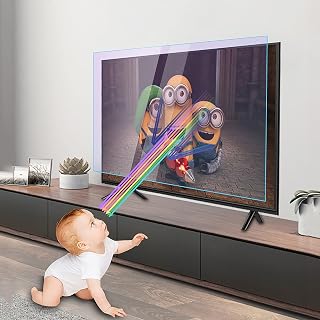 TV Screen Protector Film for 32-75 inch Display, Anti Glare＆Anti Blue Light Filter, Eye Protection Matte Film for TV Computer Monitors