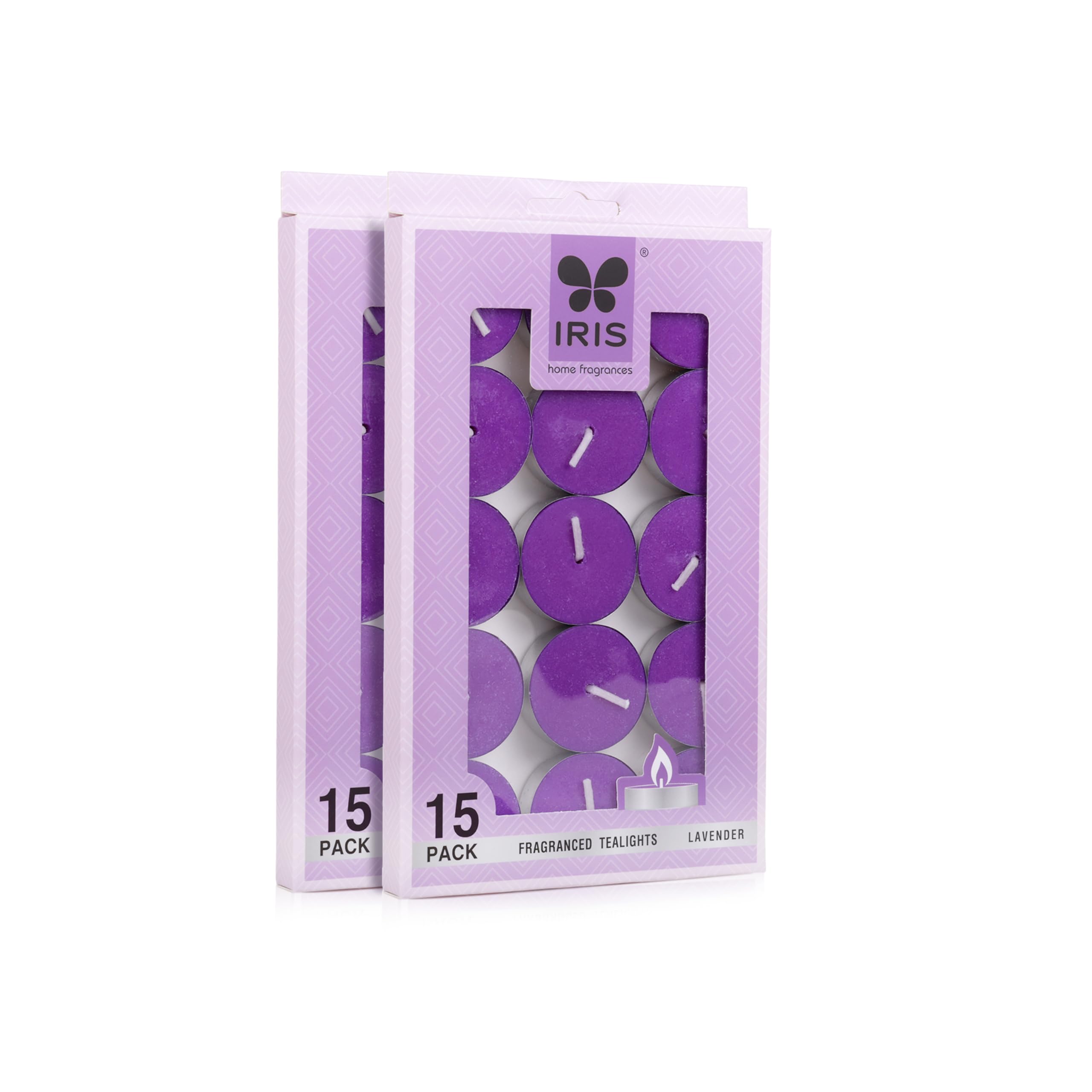 Iris Fragranced Tealight Candles | Lavender | 9g Each | Pack of 2 | 2-Hour Burn Time | Non-Toxic Wax | IFRA Certified | Calming Aromatherapy-image-10