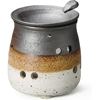 Yamakiikai Y117 Figurine, Brown, Diameter 3.7 inches 9.5 cm, Yamada White Fine Hooks, Tea Incense Burner
