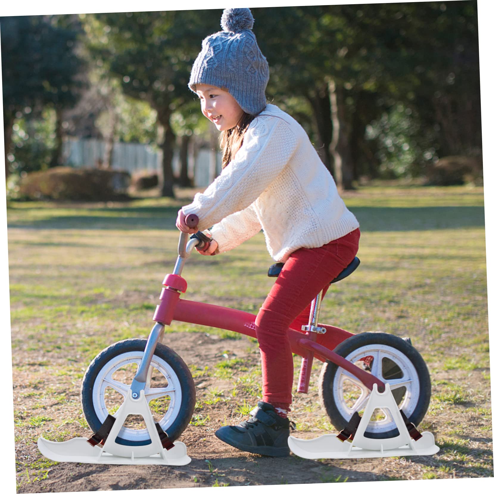 VICASKY 1 Set Snowboard Shaped Bike Stand Upright Bike Rack Snowboards Winter Accessories Outdoor Bike Accessories Winter Outdoor Accessories Scooter Stand White Plastic