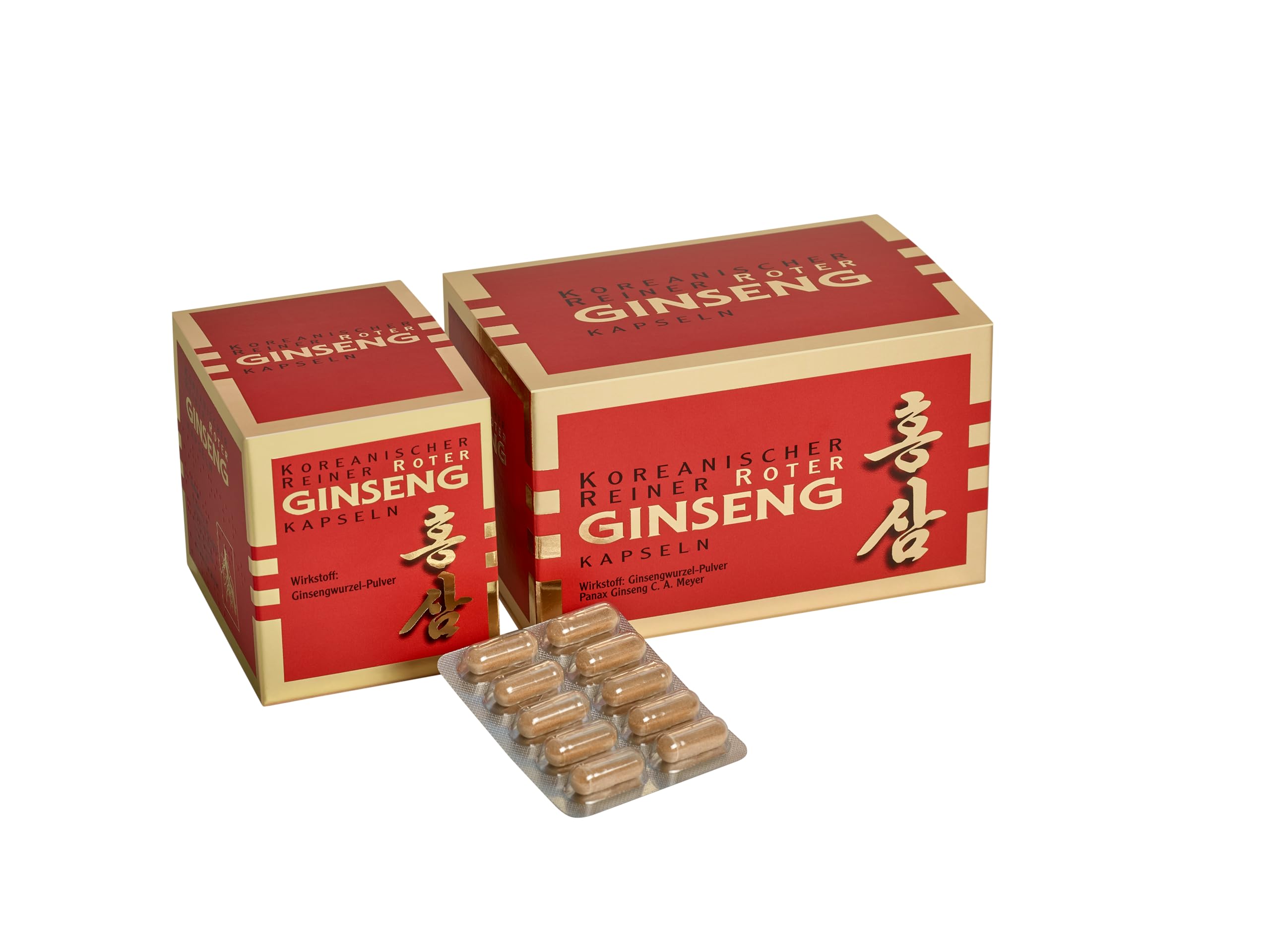 KGV Koreanischer Reiner Roter Ginseng, 100 Kapseln, je 300 mg Ginsengwurzel-Pulver, Arzneimittel mit 6-jährigem Panax Ginseng