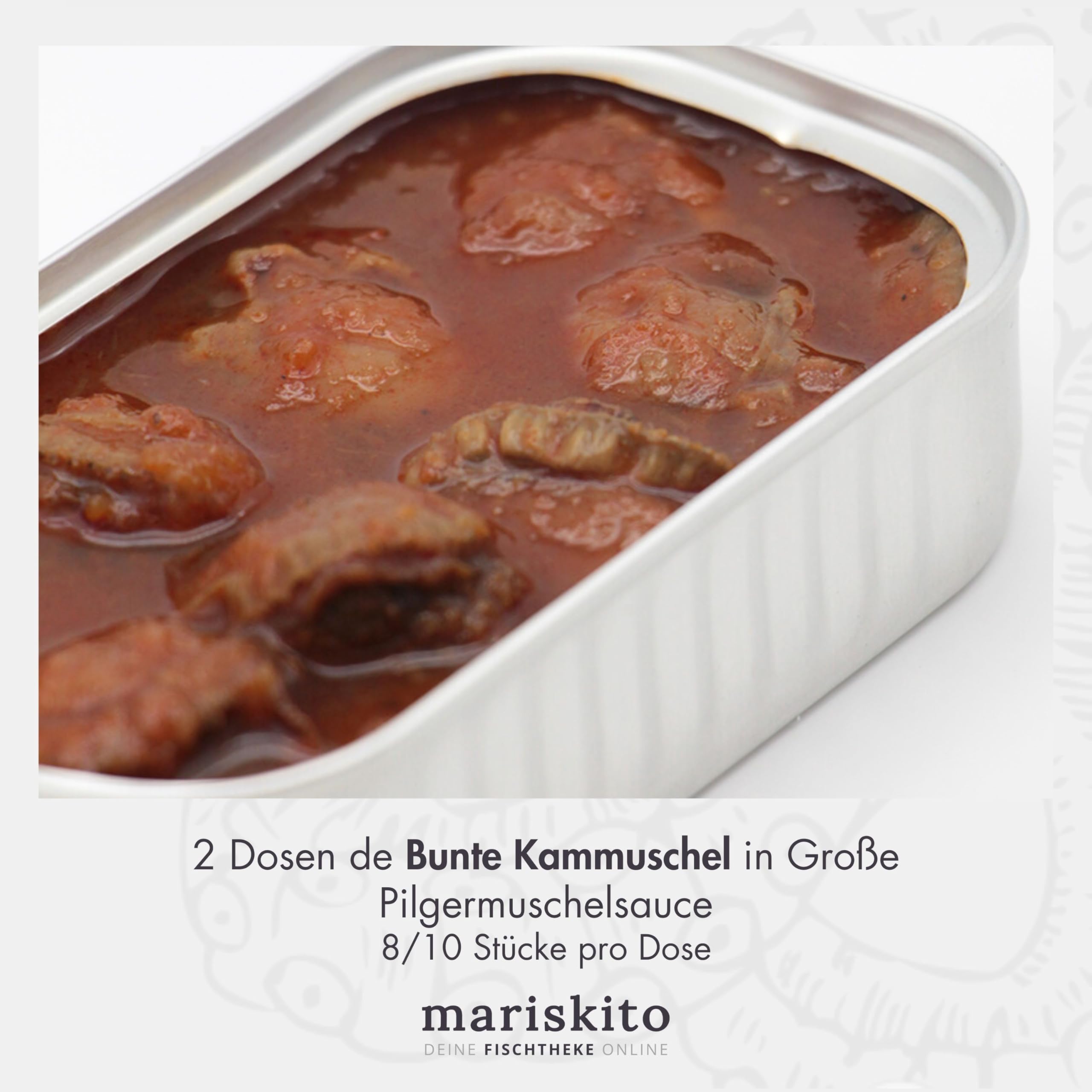 MARISKITO | Paket La Mar de Marinero - 6 Gourmetkonserven - Dosen mit Galicischen Konserven - Geschenkkorb - Delikatessen-Produktset