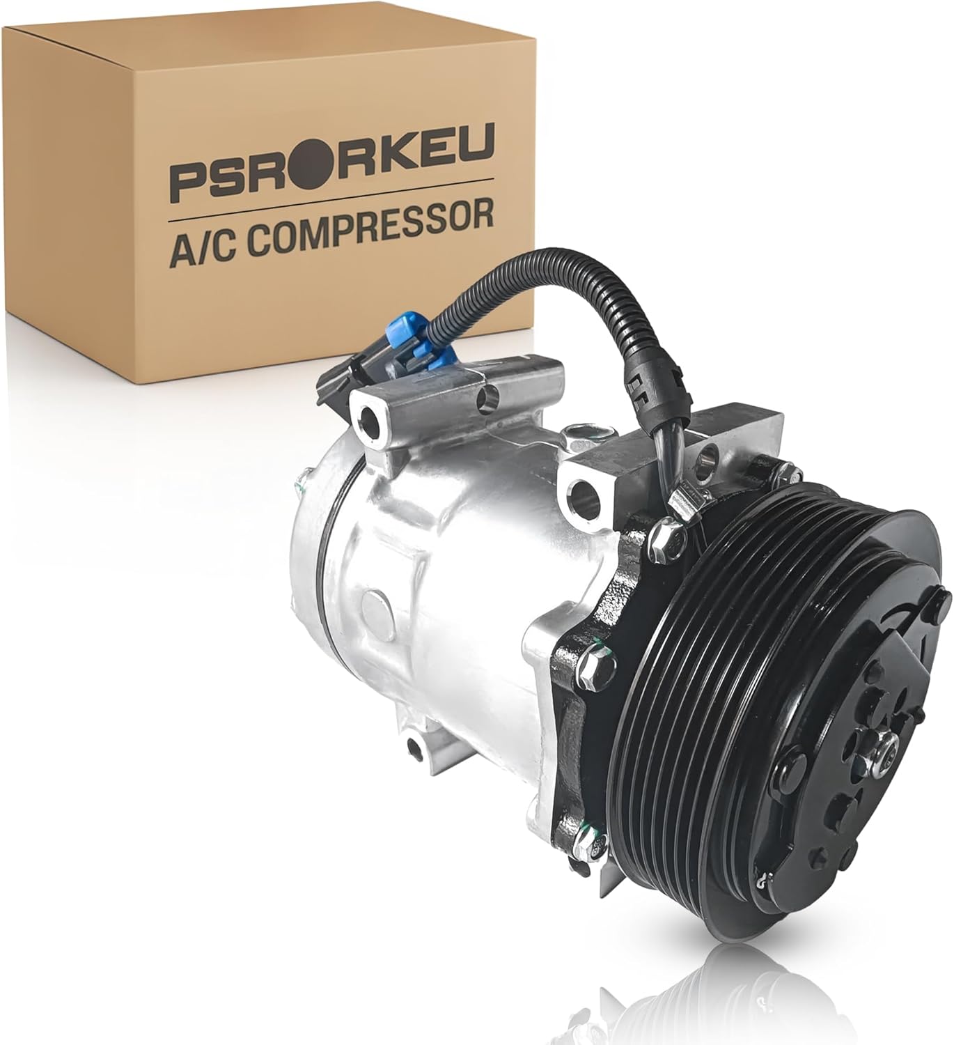CO4577C A/C Air Conditioner AC Compressor W/Clutch Fits for Kenworth T660 2011-2012, T680 2013-2015/2017-2018,T880 2017-2018,Peterbilt 365/367 2011-2016,389 2016,567 2015-2016
