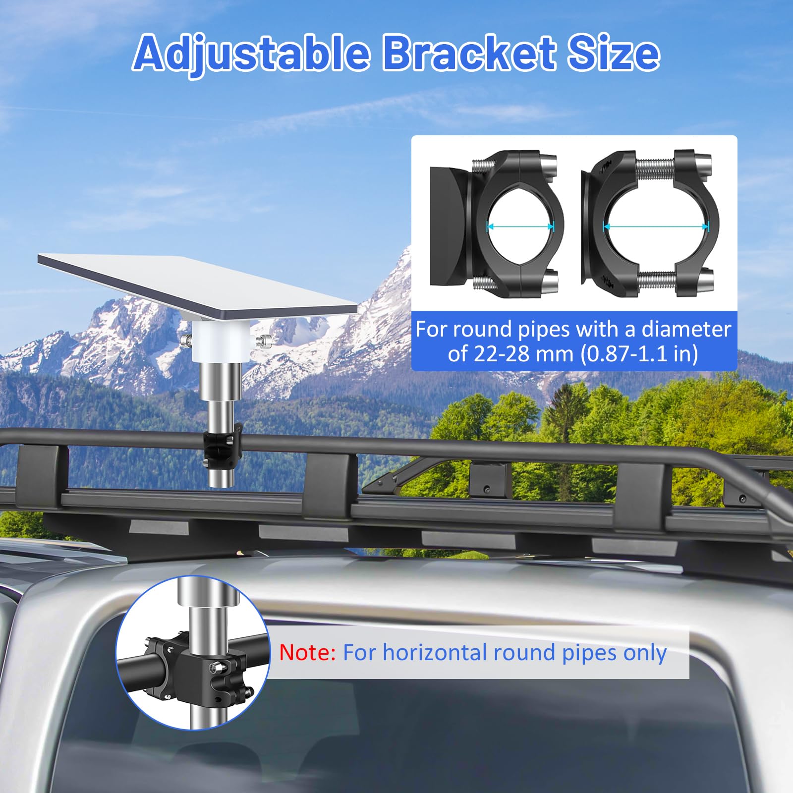 Starlink Gen 3 RV Ladder Mount, Starlink Kit Completoadattatore per tubi Starlink Gen 3 Adatto per Tetti, Camper, SUV, Camion o Barche