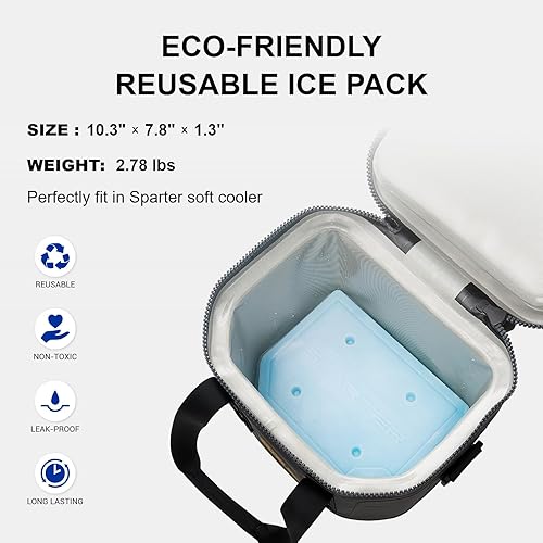 Miniatura 7 de SPARTER Enfriador suave portátil de 12 latas, IP68 Tizip cremallera a prueba de fugas para camping, pesca, playa, aire libre, hielera aislada con