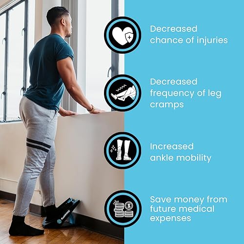 Miniatura 8 de CalfPRO Estirador de pantorrilla más profundo para alivio de la fascitis plantar. Dispositivo de estiramiento de bloqueo de talón profundo para