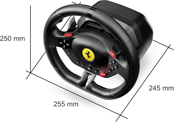 Thrustmaster T98 Ferrari 296 GTB Edition - Volante para PS5, PS4 y PC (Sistema Bungee Cord de Resistencia Lineal, Levas de Cambio Magnéticas, Incluye Pedales) Licencia Oficial Ferrari - 5