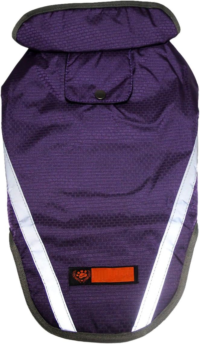JoyDaog Premium Outdoor Sport Waterproof Raincoat Dog Jacket,Super Breathable Mesh Lined Dog Coats for Small Dogs,Purple S