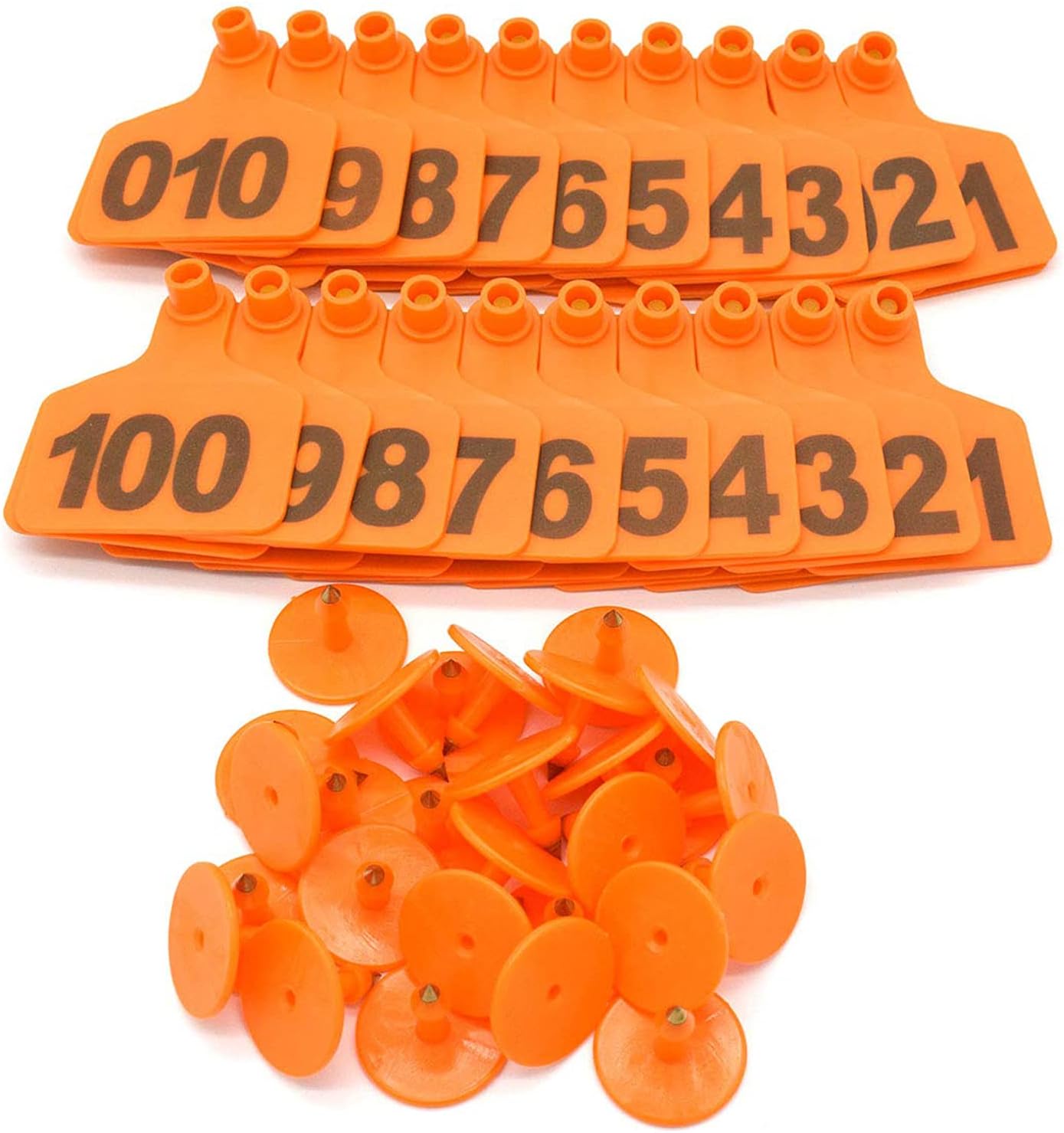 Livestock Ear Tag, Cow Ear Tags 001100 Number Plastic