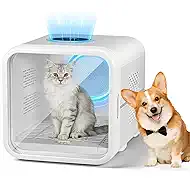 Automatic Pet Hair Dryer Box,Powerful Motor Fans Blower for Cats and Small Dogs,360° Drying,Temperature Control,Self-Dryer Boxes with 3 Adjustable Speed Settings&Quick Drying Modes, Cat Toys,Towel W