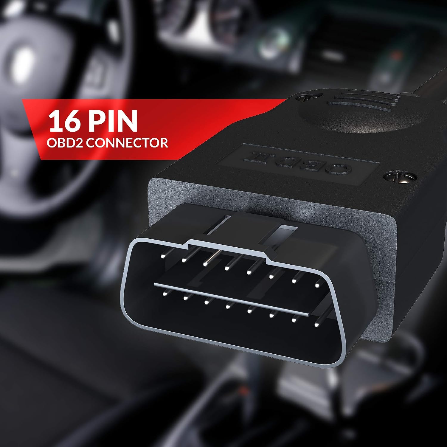 Kobra Newest Version OBD2 Scanner Car Code Reader - Universal Auto OBD Car Diagnostic Tools for All Cars, Automotive Check Engine Readers with Reset (Black and Red)