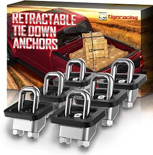 Retractable Tie Down Anchors for Silverado Sierra, 3000LBS, 6Pcs
