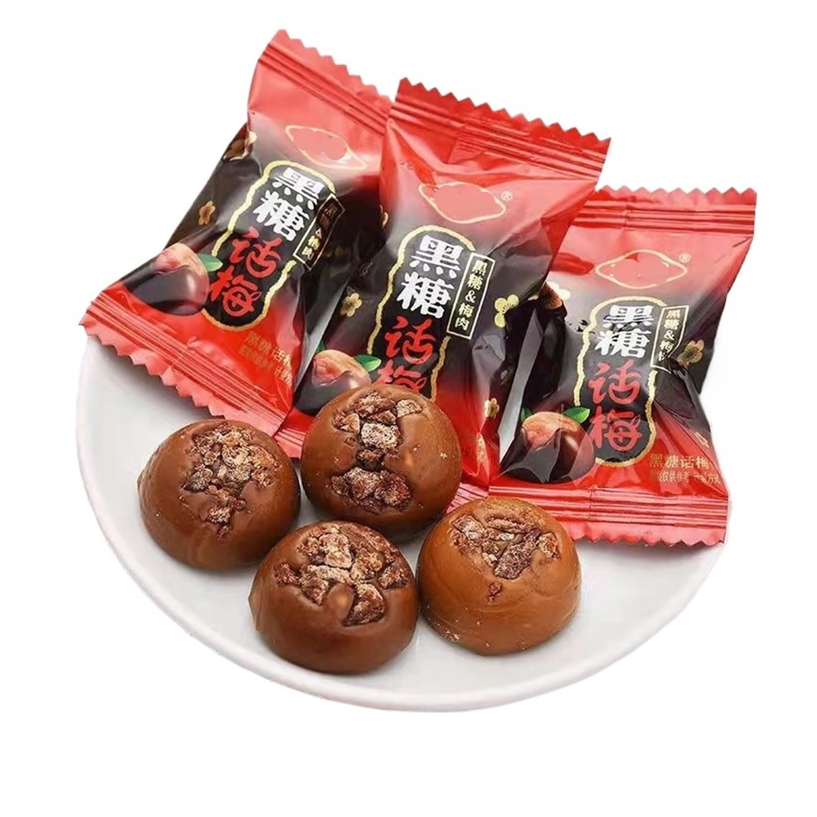 Süße Und Saure Pflaumen-Schwarzbonbons 250 G, Die Milden Schwarzen Zucker Mit Pflaumengeschmack Kombinieren, Lässige Süßigkeiten