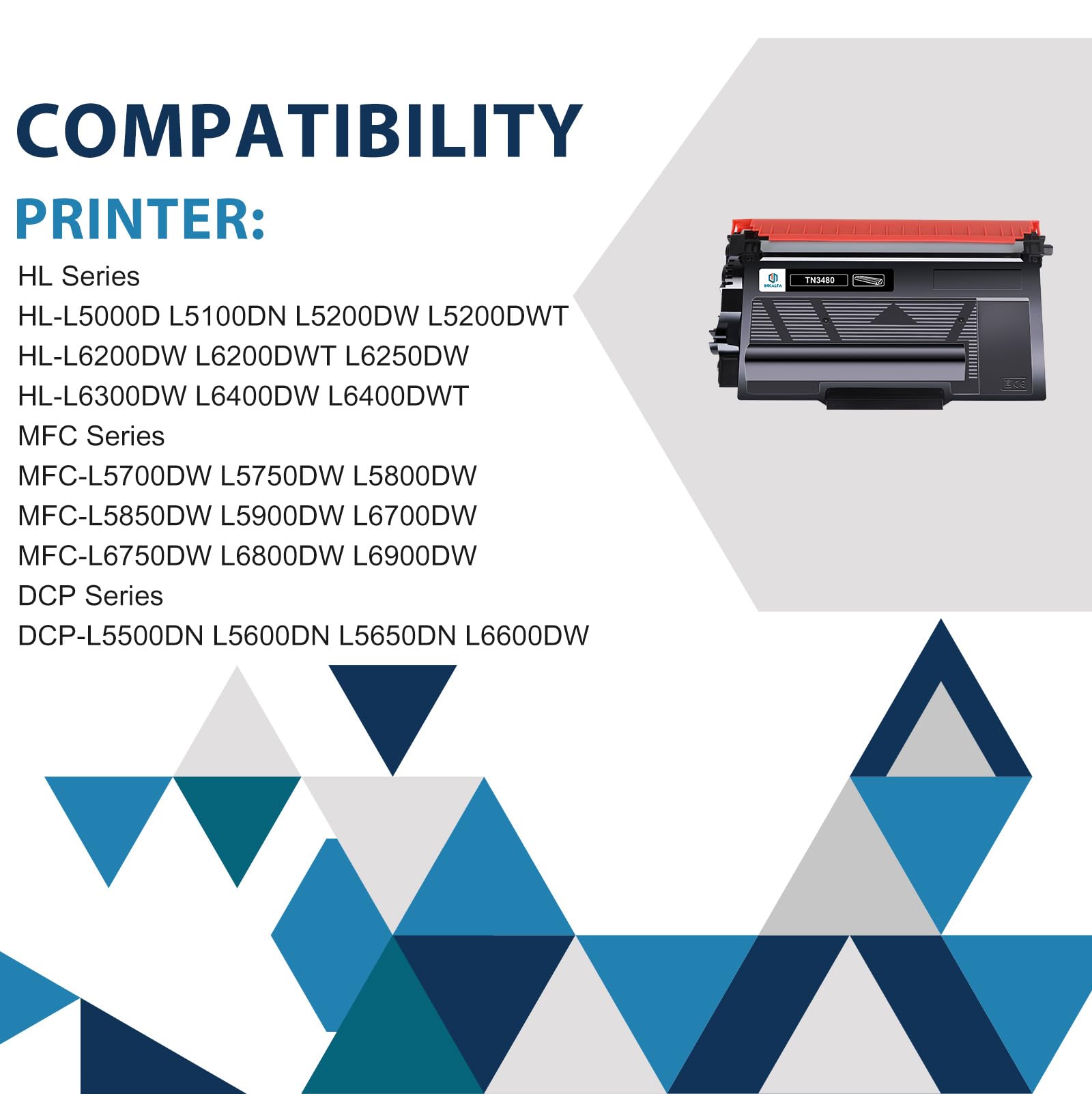 7Magic 2-Pack TN3480 TN3430 Cartouche Toner Compatible Brother Noir - 8000 Pages - HL-L MFC-L DCP-L