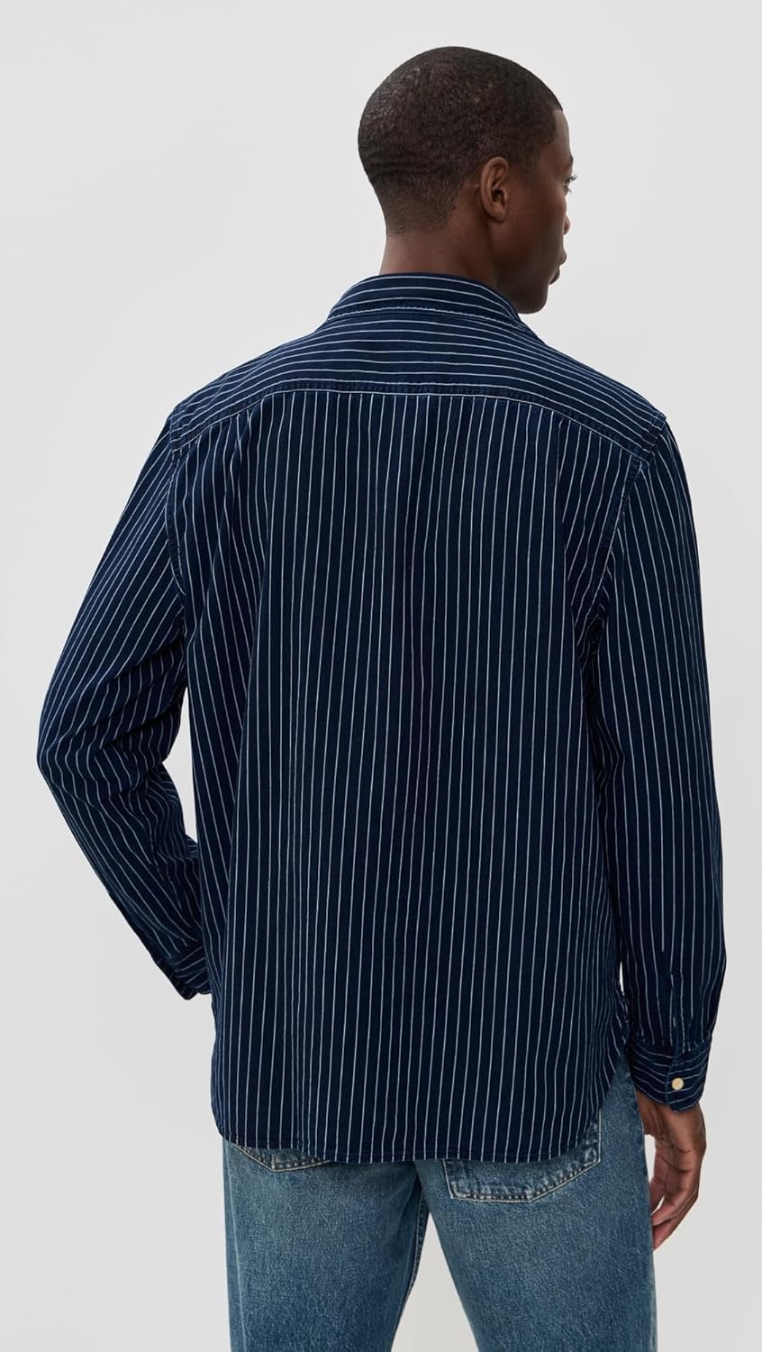 Madewell Men's Indigo-Dyed Stripe Work Shirt - Image 4
