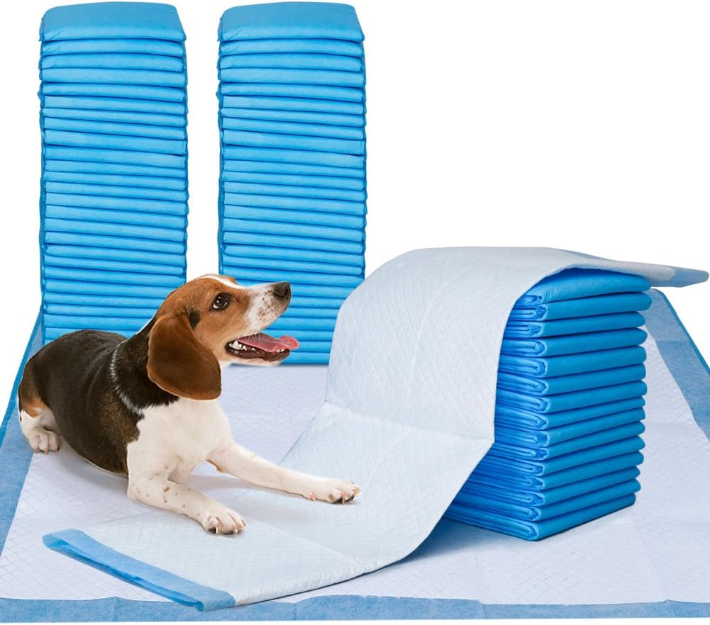 Pet Pads - 50 Count - 23" x 24" Wee Wee Pads for Puppy Pee Pads by Petphabet