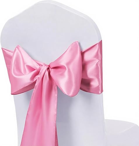 Miniatura 6 de Camino de mesa rosa satinado de 12 x 108 pulgadas, paquete de 10 caminos de mesa largos para fiestas, bodas, cumpleaños, aniversarios, decoraciones