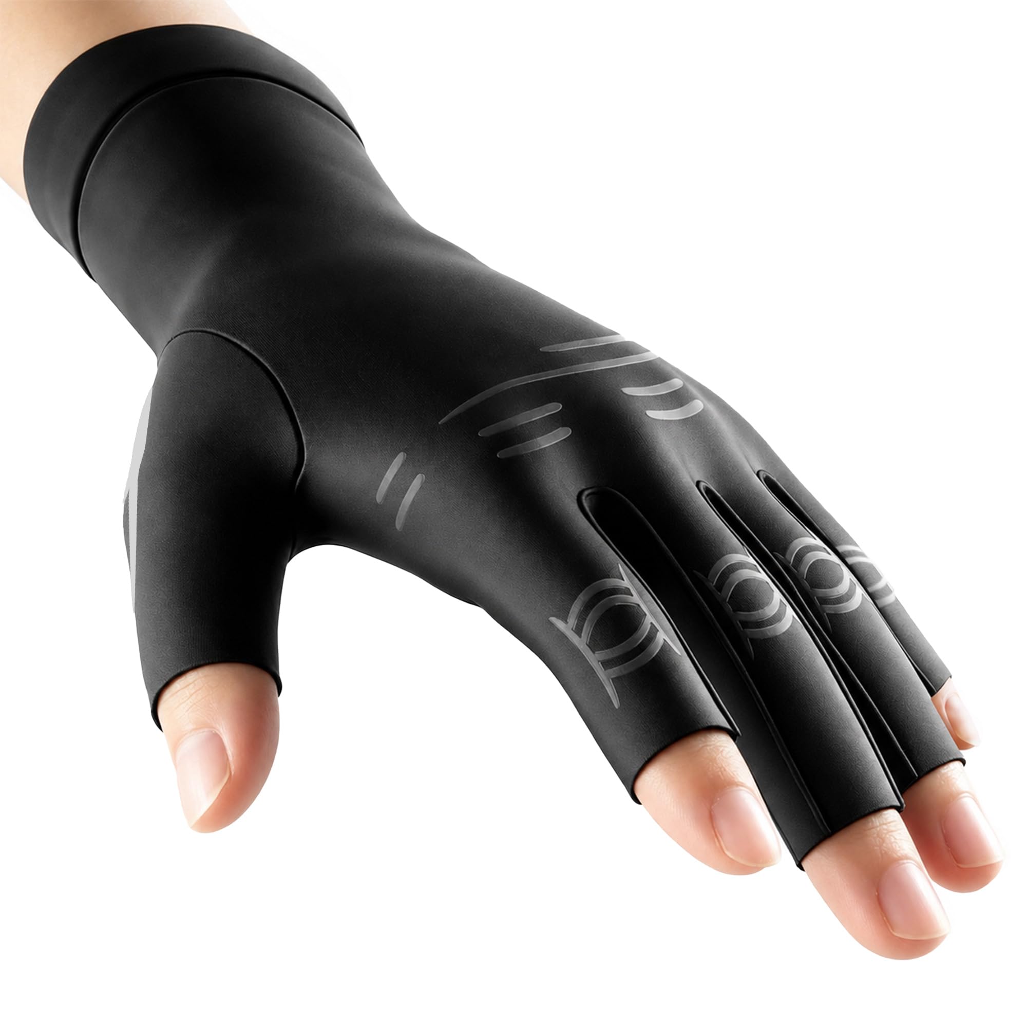 Goldeer Arthrose Kompressions Handschuhe Damen Herren (Schwarz,S)