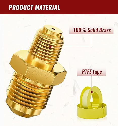 Vista 23 de Manguera reguladora de propano de alta presión de 15 pies con medidor, regulador de tanque de propano ajustable de 0 ~ 30 PSI, acero inoxidable